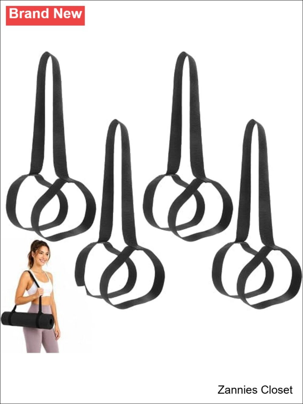✨ Yoga Mat Straps 4Pc Adjustable Non-Slip Sling Carry Strap 31 Inch